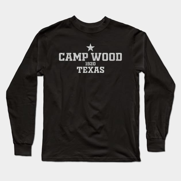 Camp Wood Texas Long Sleeve T-Shirt by RAADesigns